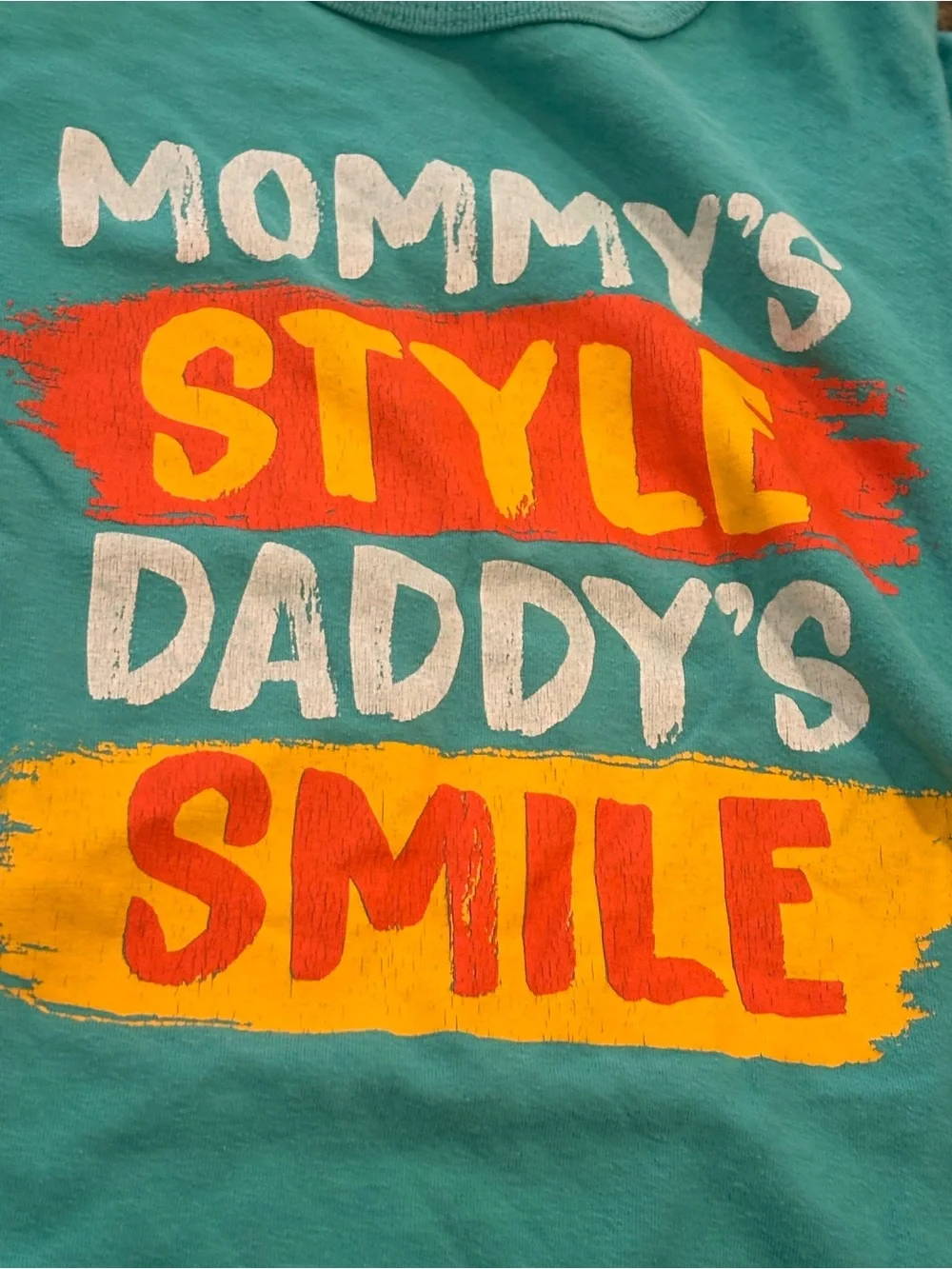 The Children's Place Teal Graphic Tee with Yellow & Orange Accents